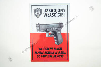 Tablica ostrzegawcza Doctor Gun PL